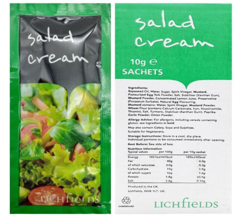 Lichfields Single Individual Sauce Sachets Portion Essential Condiment Mini Pack