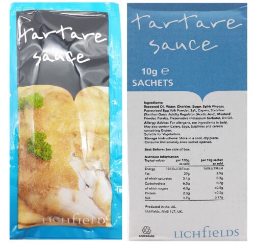 Lichfields Single Individual Sauce Sachets Portion Essential Condiment Mini Pack